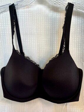 Smart & Sexy Side Smoothing Demi T-Shirt Bra Black 44D